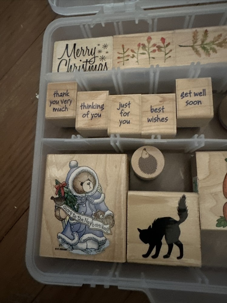 Craft Kit with 19 Different Wood Ink Blocks