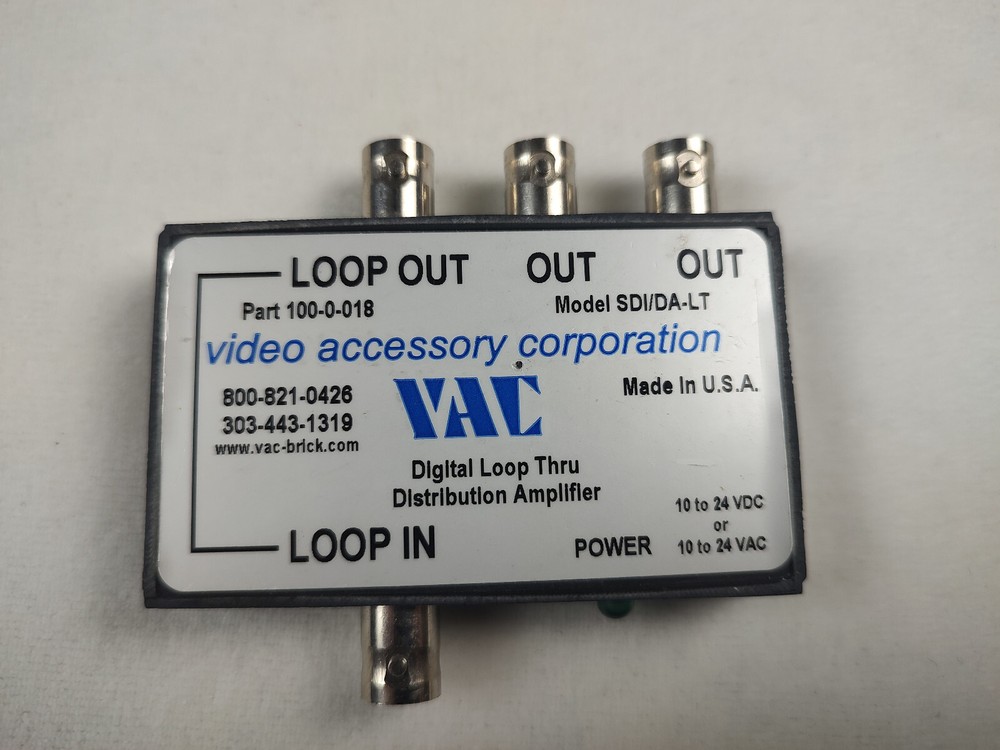 Vac SDI/DA-LT Serial Digital Interface Distribution Amplifier with Power