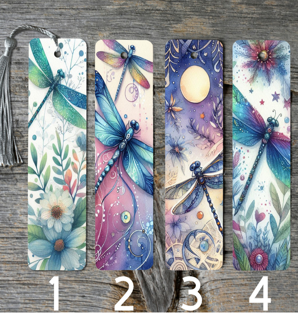 Dragonfly Themed Metal Bookmarks