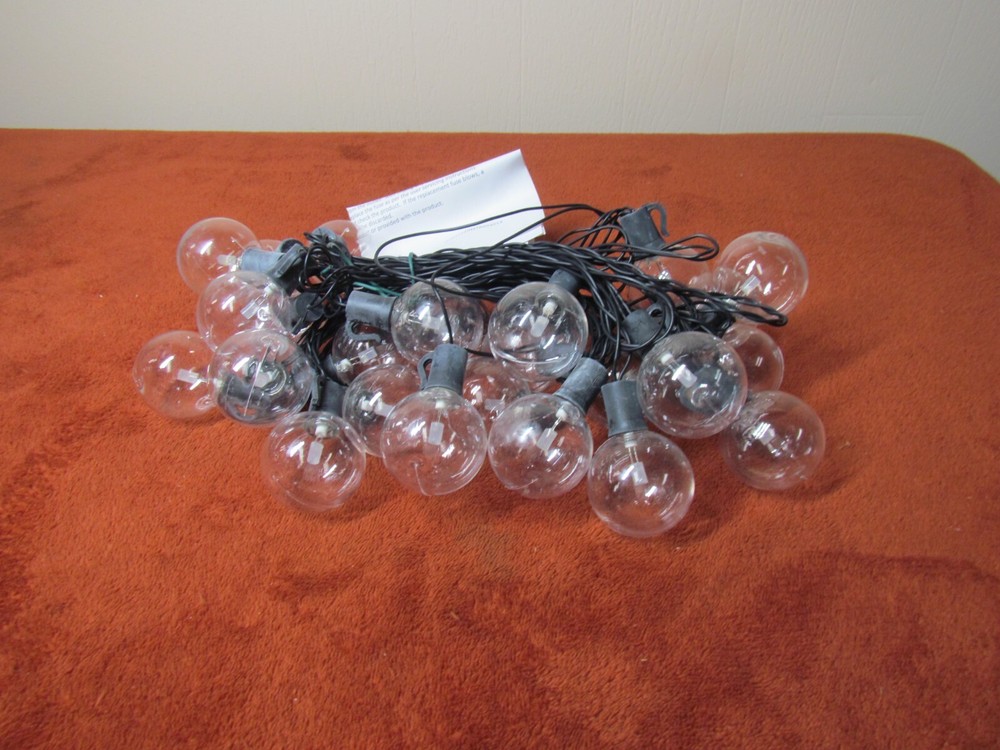 BETHEHEW LIGHT LED G40 GLOBE LIGHTS 25 PLUG IN CLEAR