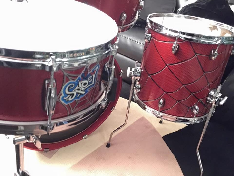Spider-man Custom Made Drum Kit