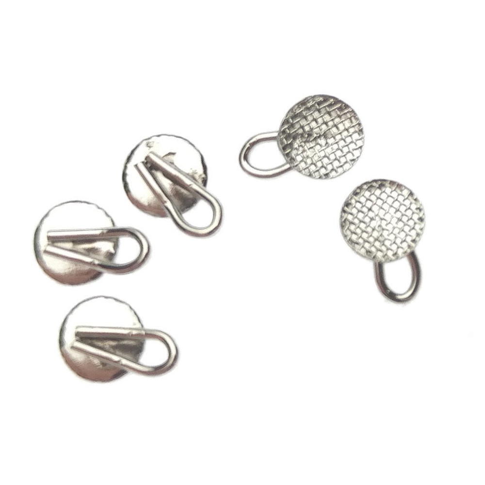 Dental Lingual Button Bondable Round/Rectangular Mesh Base Traction Hook Caplin