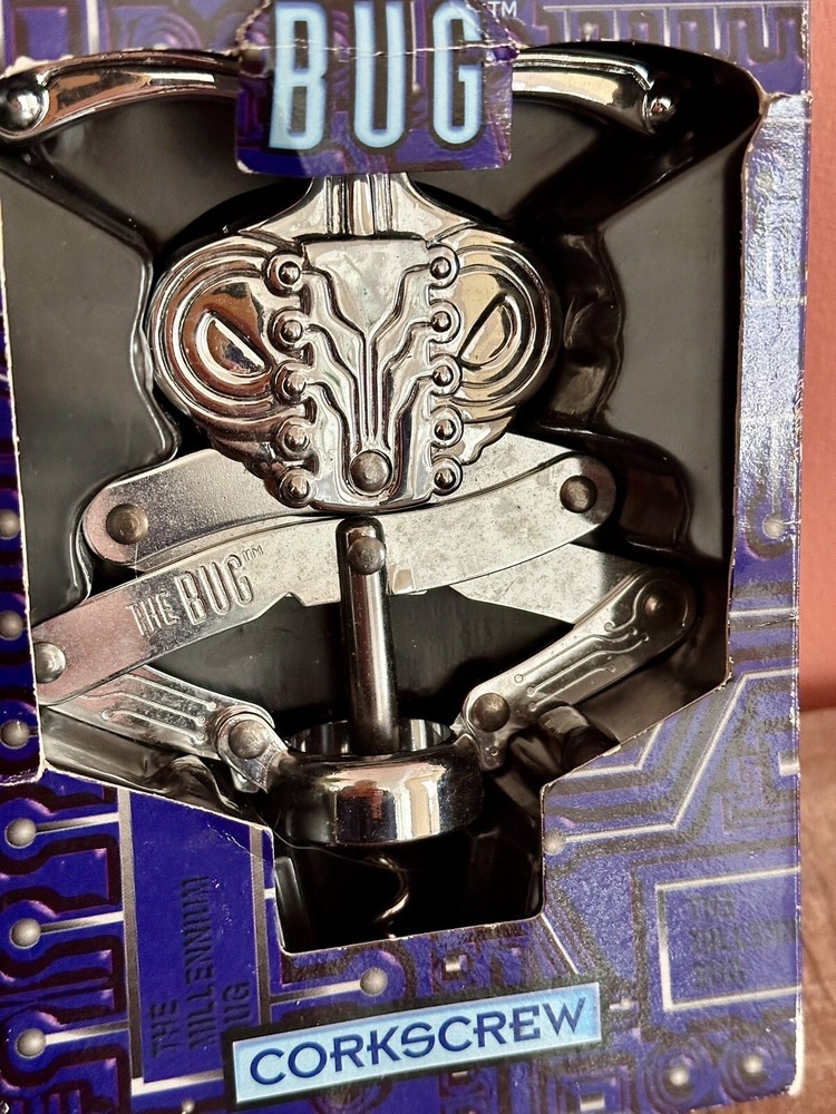 The Millennium Bug Corkscrew, Chrome, New in Box