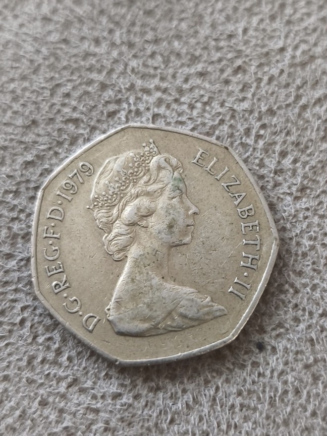 Old 50p coin from 1979