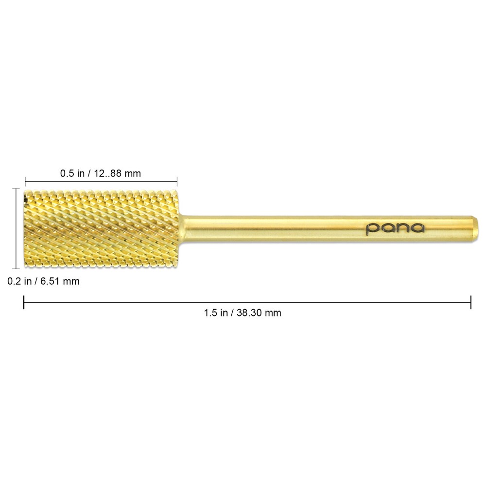 Professional Gold Large Barrel Nail Drill Bit Medium Grit