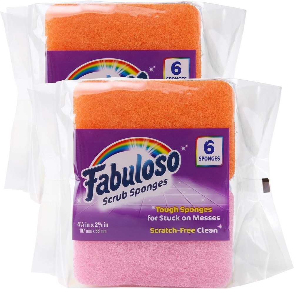 Scratch-Kitchen Dish Spons, Rainbow Cellulose Scrubber
