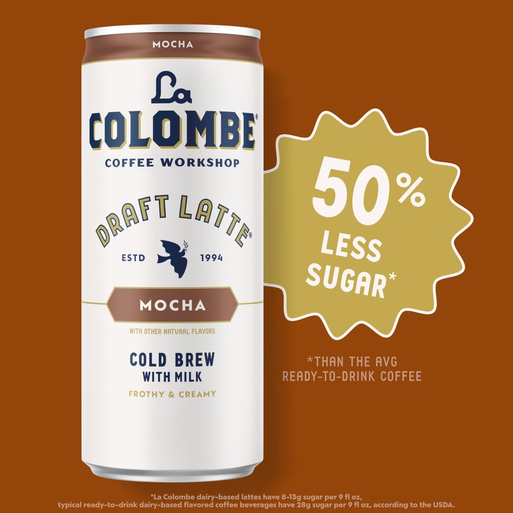 La Colombe Mocha Draft Latte - 9 Fluid Ounce, 4 Count - Cold-Pressed Espresso