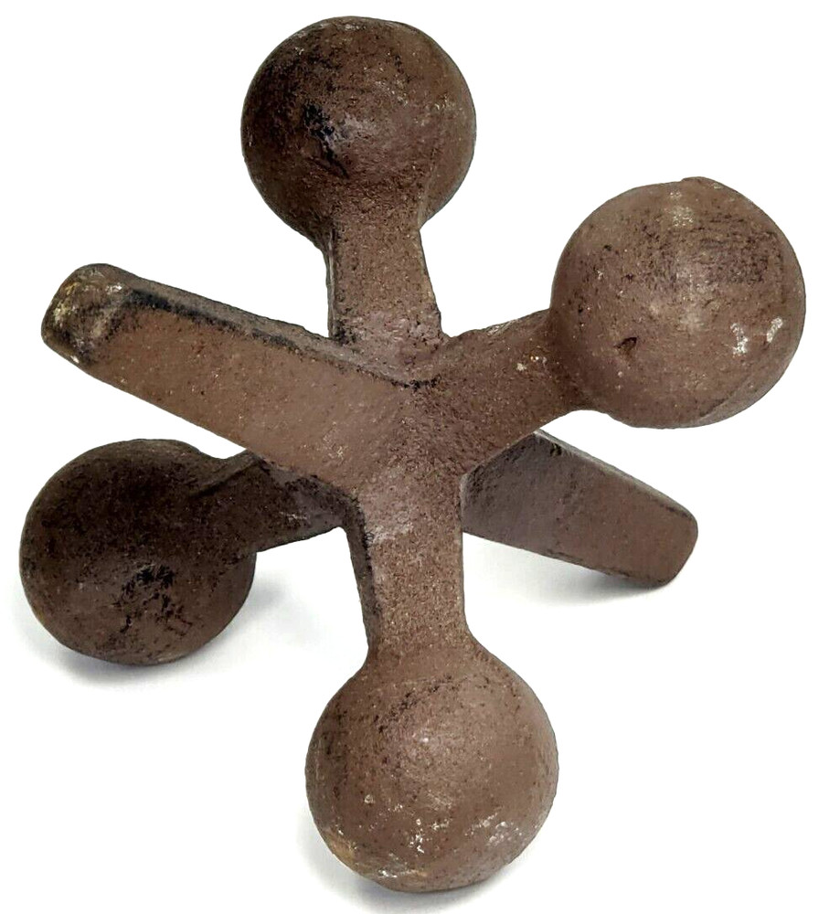 4-Inch Cast Iron Jack RETRO Decorative Cast Iron Jack Rustic Decor Cast Jack