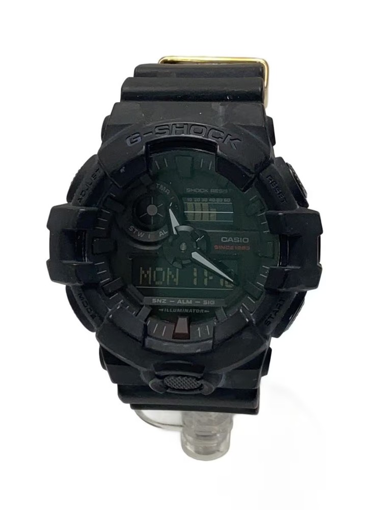 CASIO Quartz Watch G SHOCK Digital Analog Rubber BLK BLK