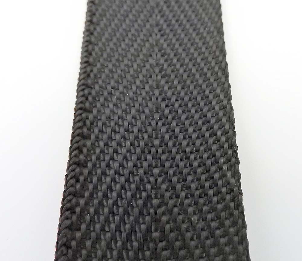 1" BLACK HERRINGBONE PP webbing 100 yard roll for binding, edging, trim, web