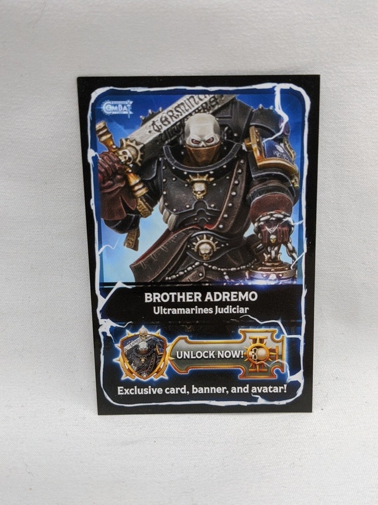 Warhammer Combat Card Brother Adremo Ultramarines Judiciar DLC Code