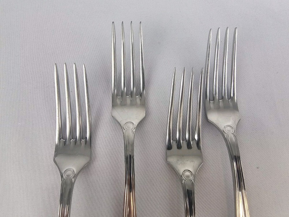 Calderoni Silverware Flatware 4 Dinner Forks