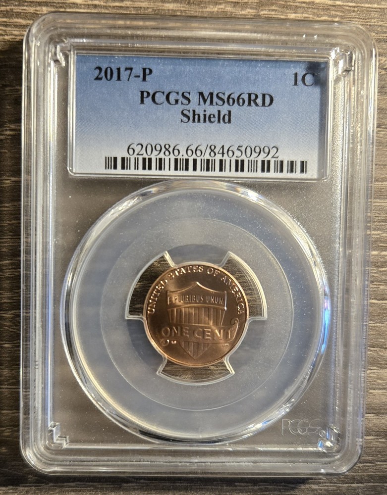 2017 P Lincoln SHIELD Cent 1c PCGS MS66RD