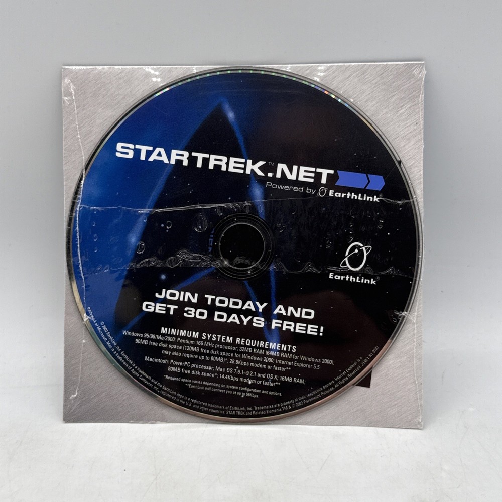EarthLink Star Trek Themed Internet Access CD Sealed