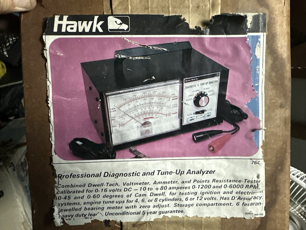 Vintage Hawk Diagnostic And Tune Up Analyzer