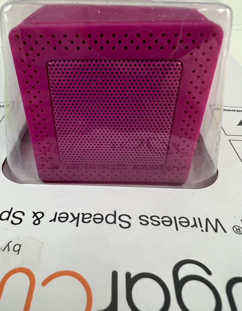 SugarCube Bluetooth 2" Wireless Speaker and Speakerphone - Magenta, New