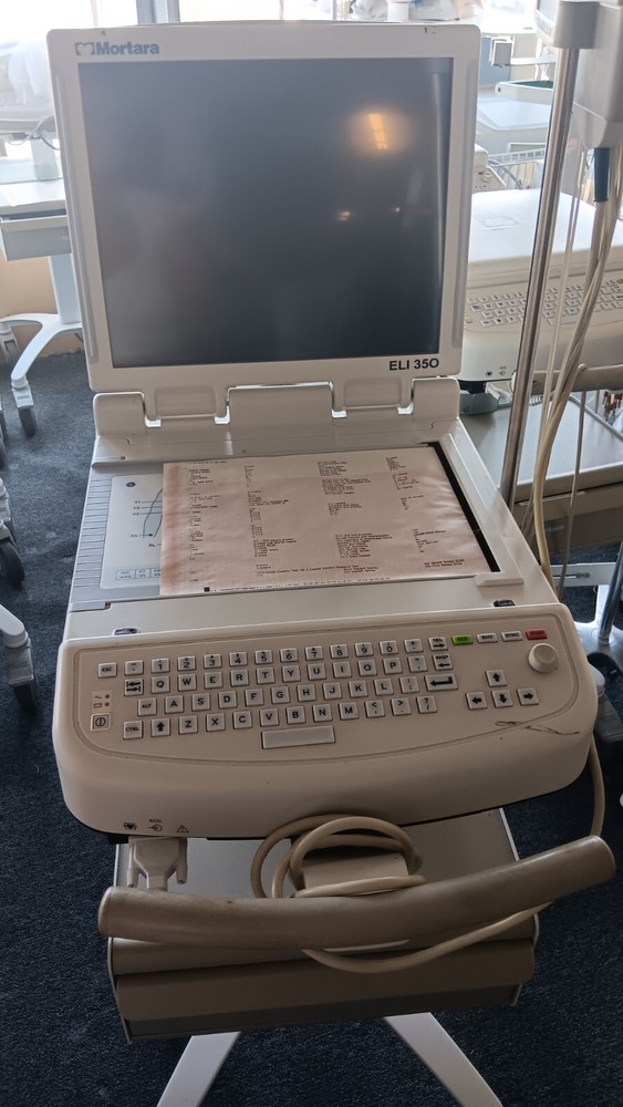 Mortara Eli 350 EKG/ECG Machine with Cart