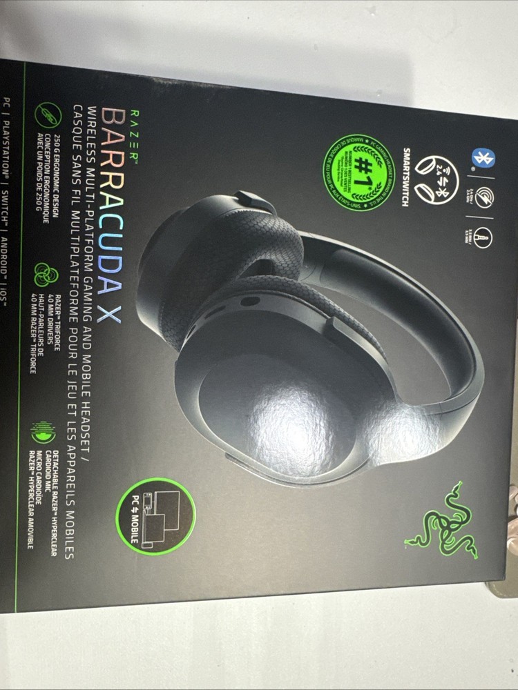 Razer Barracuda x Wireless Bluetooth Gaming Headset Multi-Platform Black New NIB