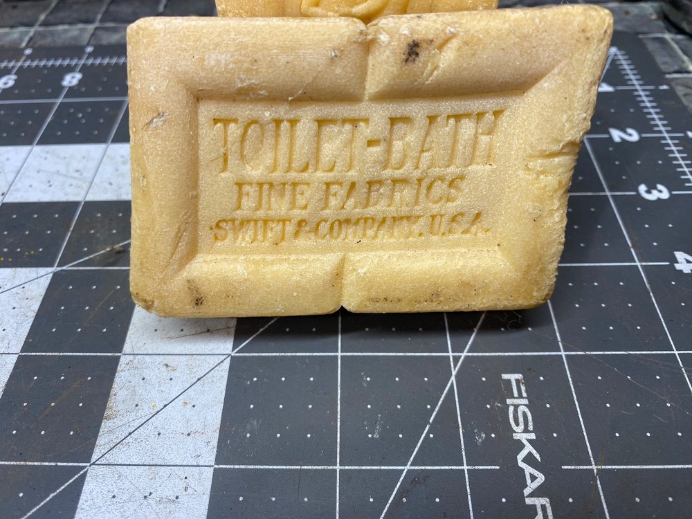 Pair Vintage/Antique Wool Soap Bars ( Swift & Co. )