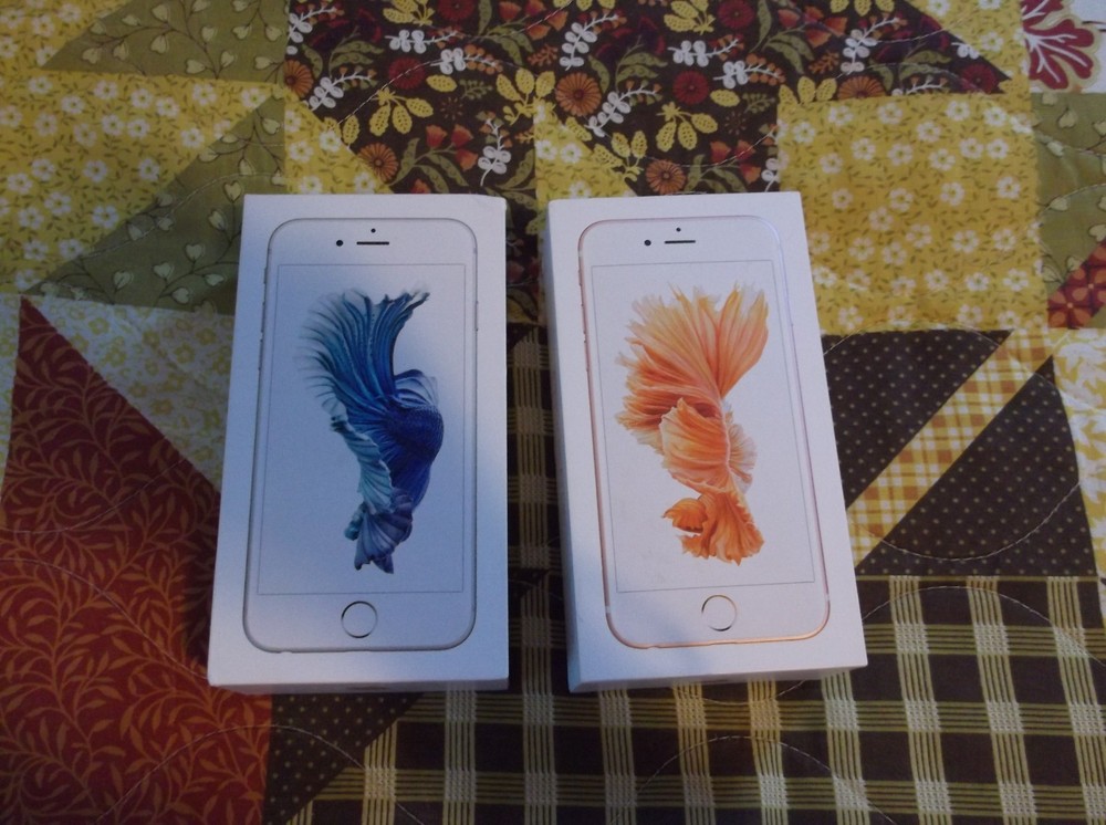 2 Boxes Apple Iphone 6s Rose Gold & Silver 64GB Empty Boxes Only