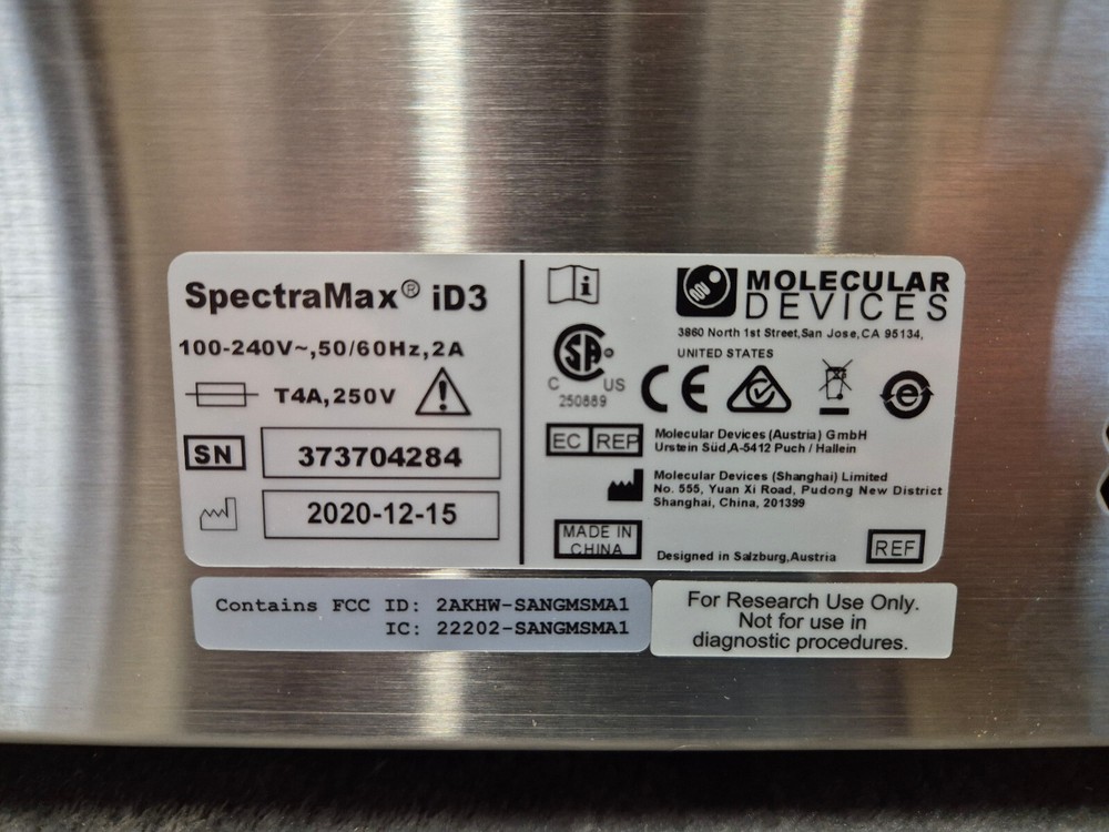 MOLECULAR DEVICES SpectraMax iD3 hybrid microplate reader - (2020-12-15)