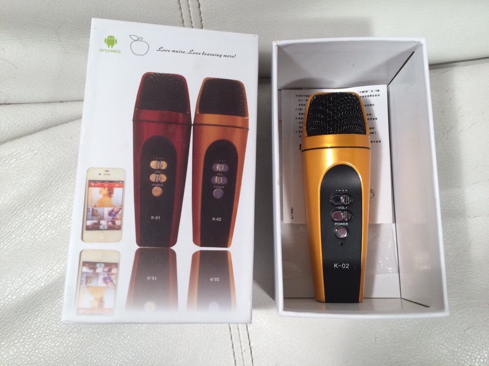 Android iPhone K-02 Karaoke Microphone No Cords Included