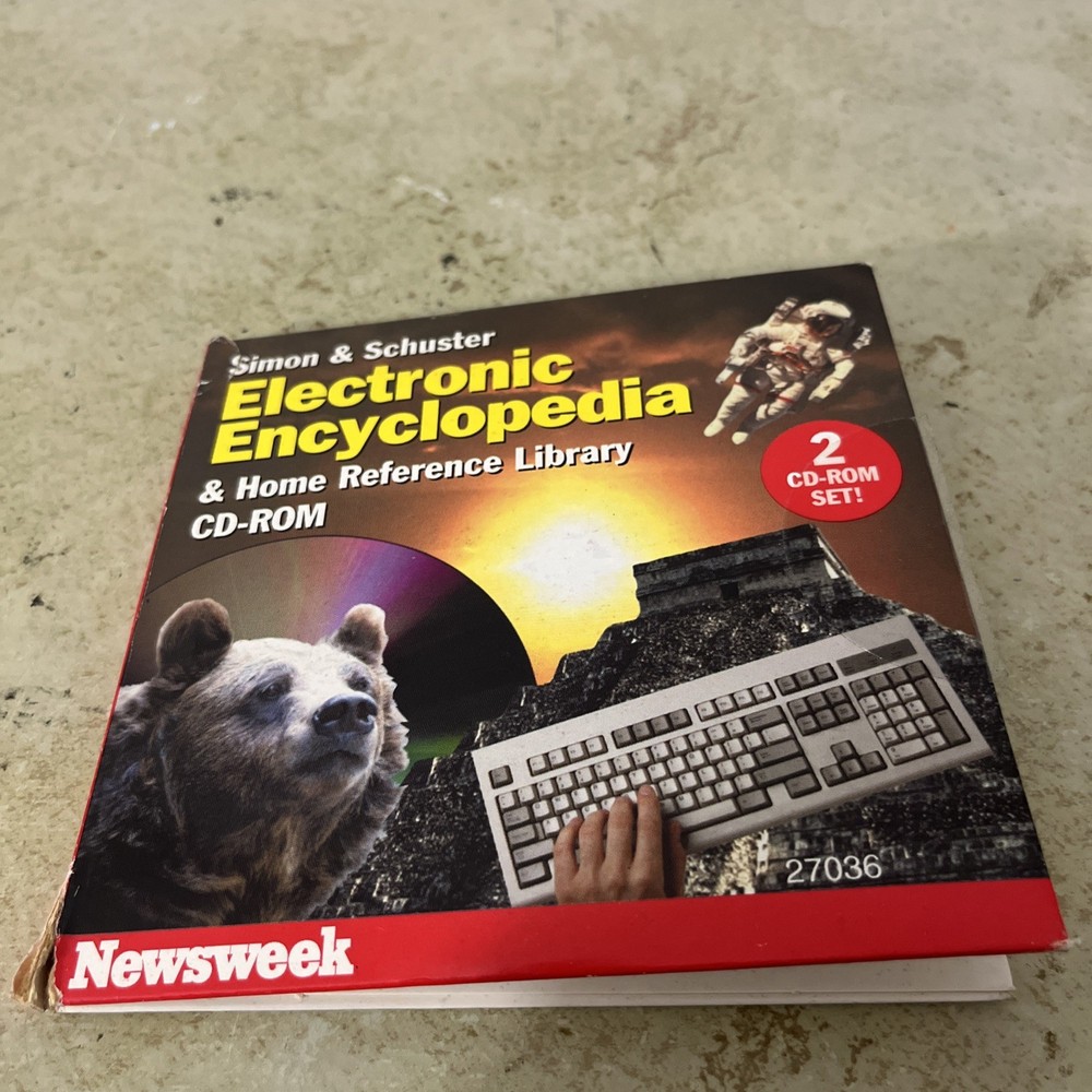 Simon & Schuster Electronic Encyclopedia Reference Library Cd Rom Newsweek XP 98