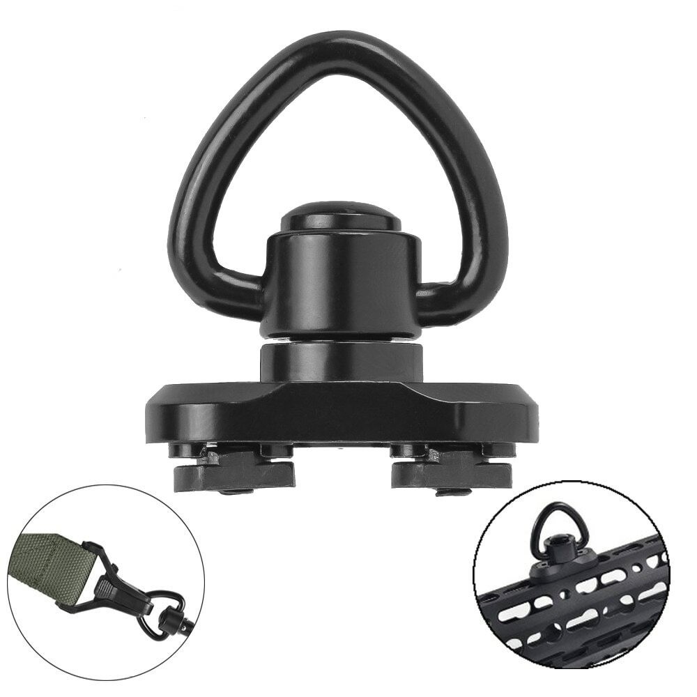 2X MLOK Triangle QD Sling Mount Push Button Quick Release Sling Swivel Adaptor