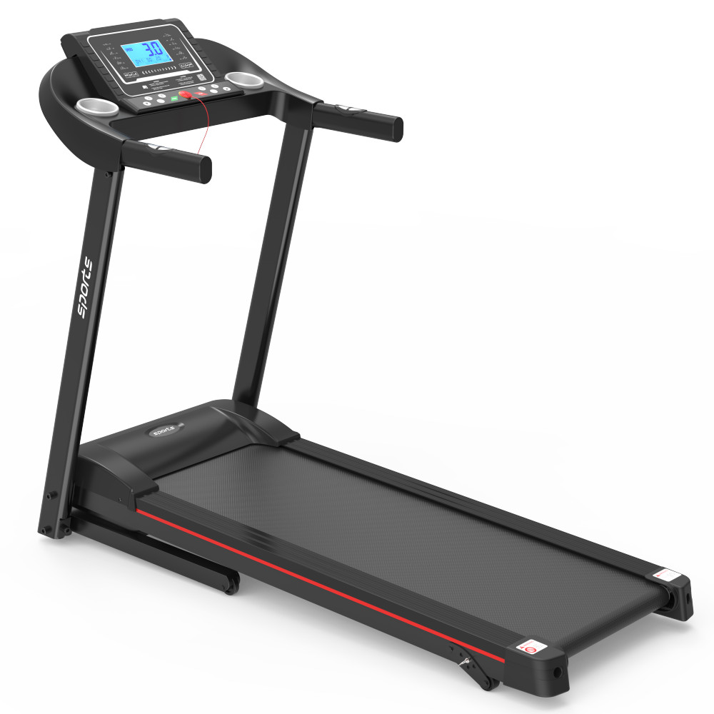 Foldable Incline Treadmill Folding Running Home Workout 5" LCD Screen Bluetooth