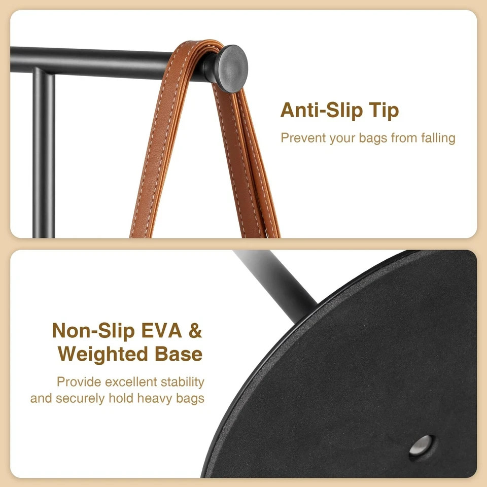 2 Pack T Bar Purse Display Stand Tabletop: Adjustable Height Handbag Holder, ...