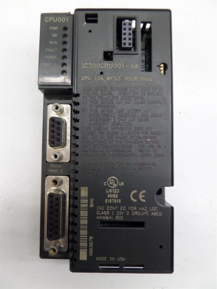 GE Fanuc IC200CPU001-AA VersaMax CPU Module