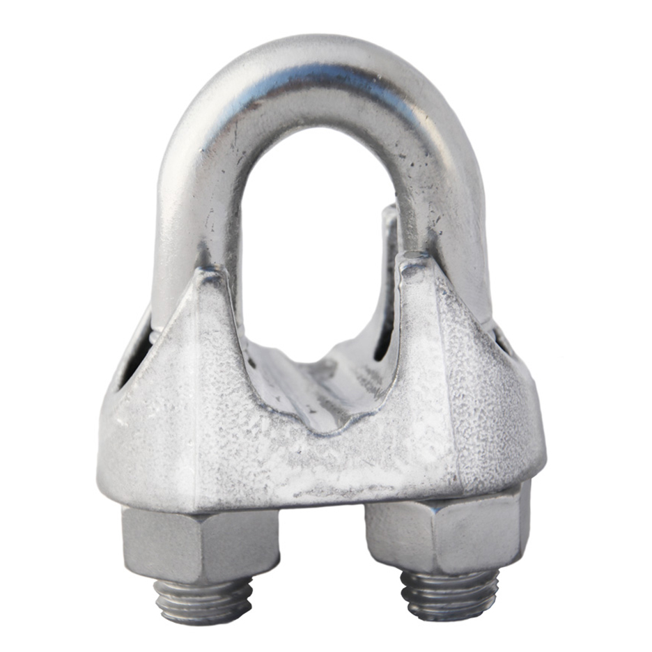 100ea Malleable Galvanized Wire Rope Clips 3/16"
