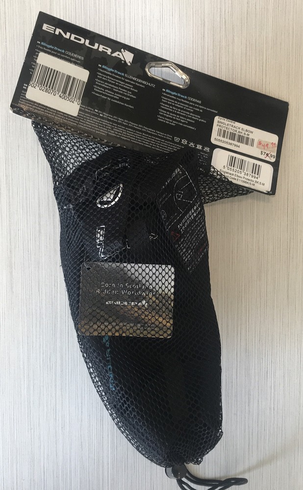 Endura Single Track Elbow Protector: Black: S/M