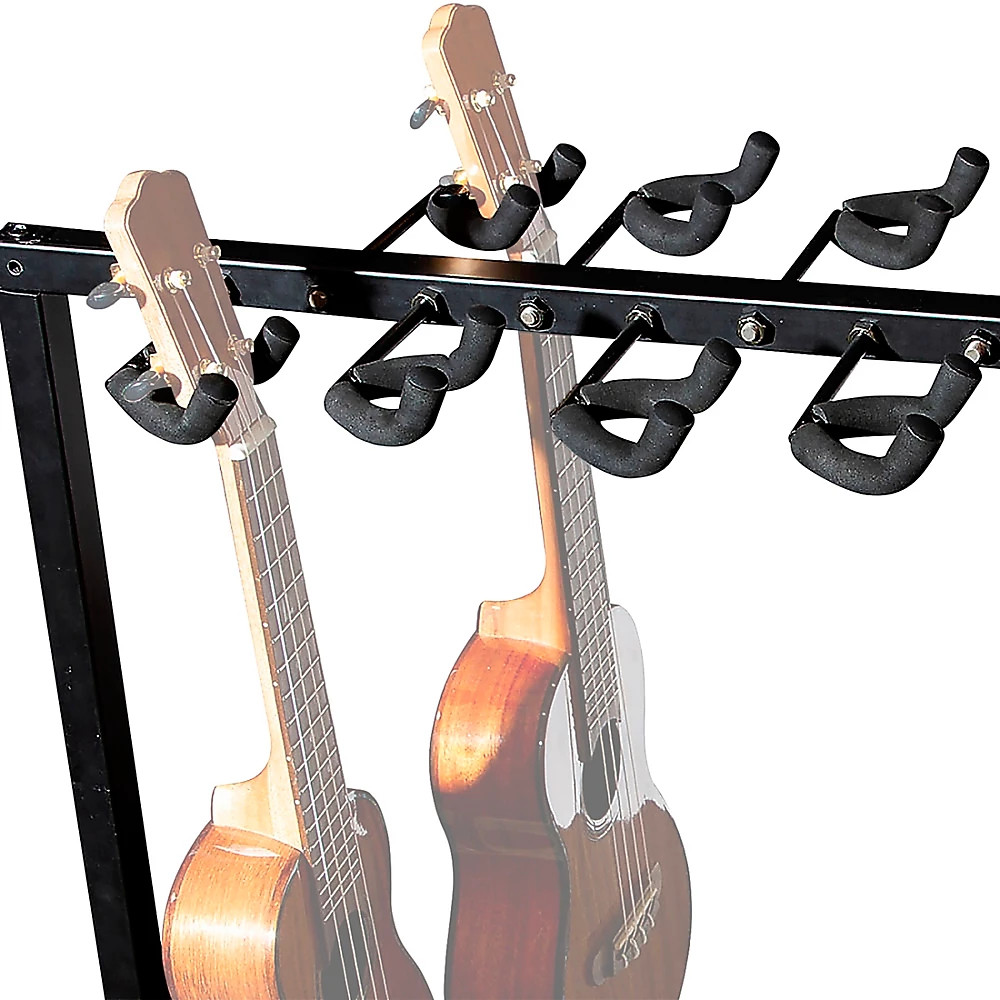 On-Stage 12-Space Ukulele Rack Black
