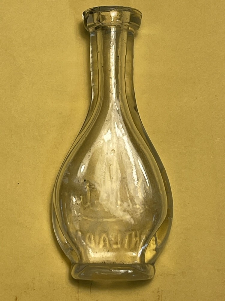 3" Quentin Philada. Perfume c. 1880 Bottle Embossed mini bottle