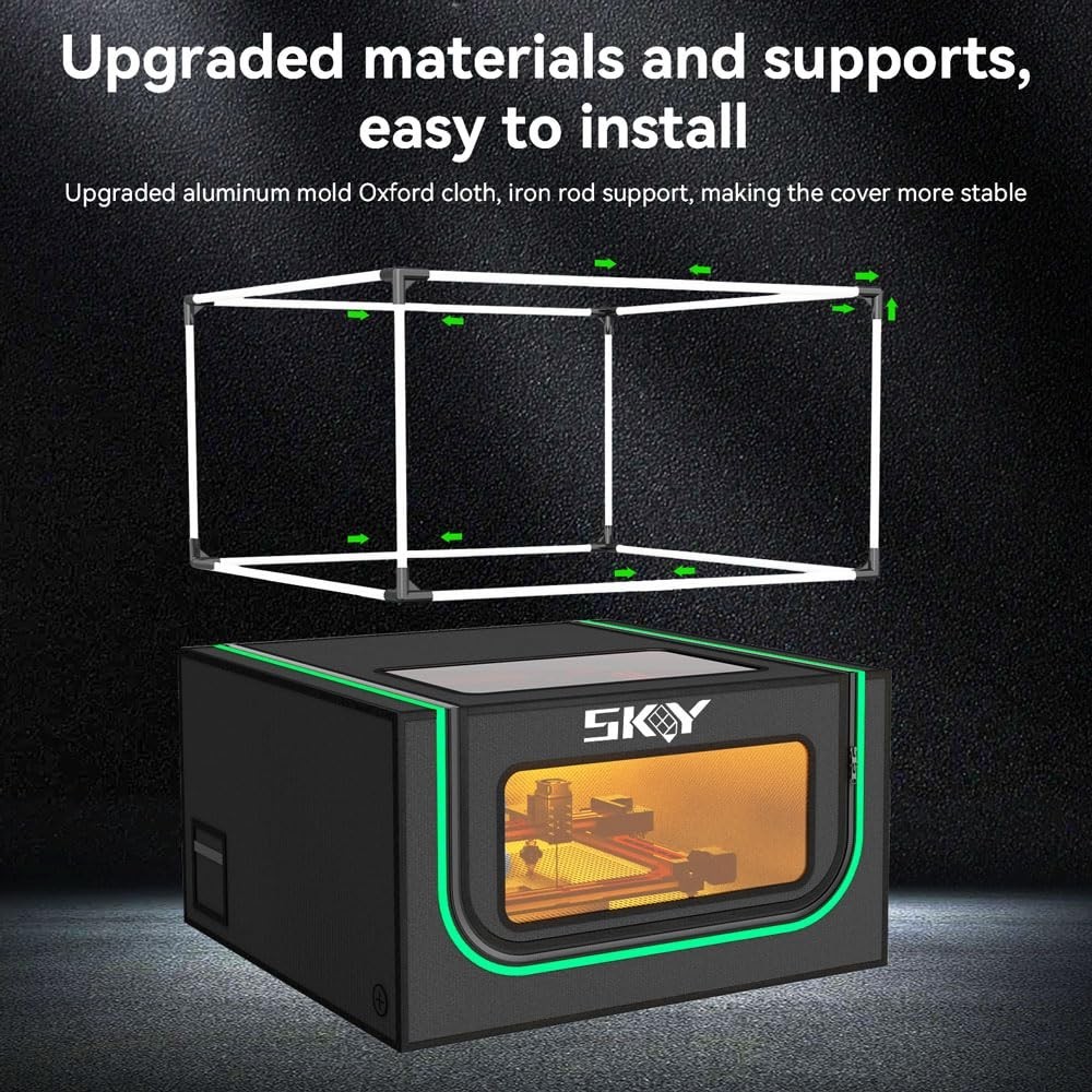 Laser Engraver Integrated Enclosure with LED Light, Fireproof and Dustproof Prot