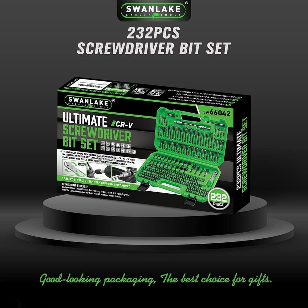 232-Piece Professional Screwdriver Bit Set with Quick Release & Security Bits