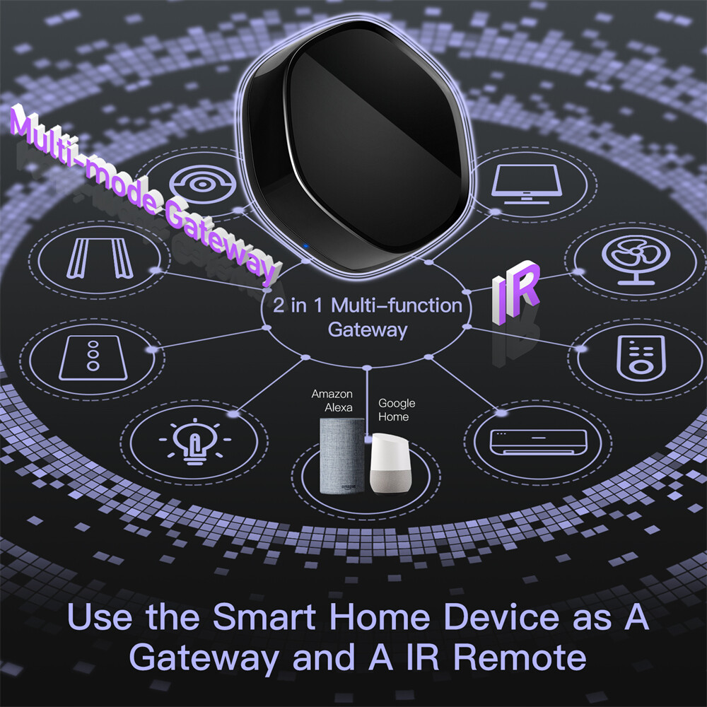 MOES WiFi 2in1 Wireless Multi-Mode Gateway Hub + Universal IR Remote Controller