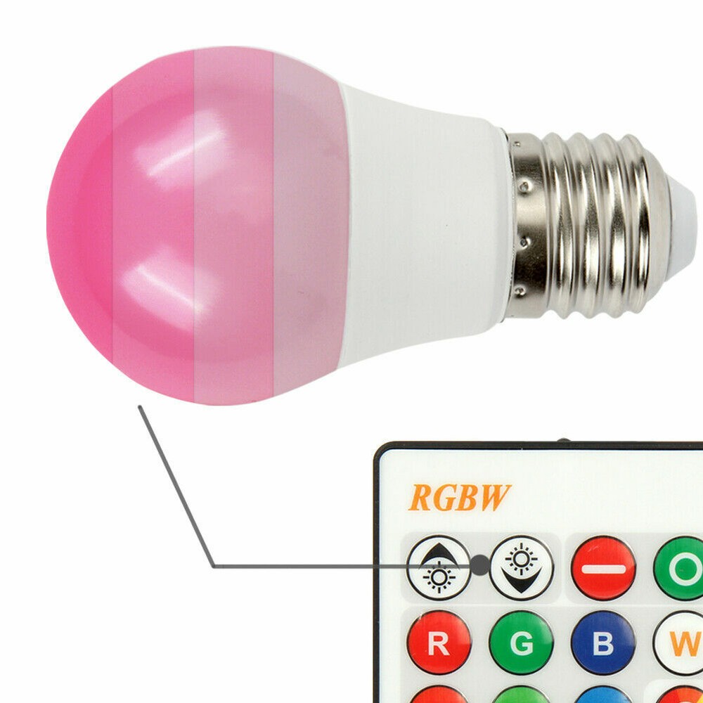 E26/E27RGBW LED Light Bulb Color Changing Dimmable Lamp With Remote Control Lot