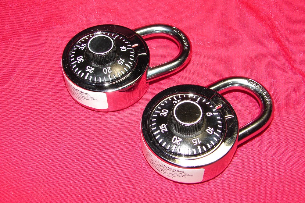 Keyless,Dial Combination Pad Lock set of 2,Both Different Combinations,NEW