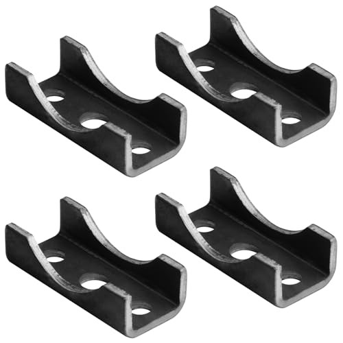4 Pack Leaf Spring Perch Seat for OD 3" Round Axle,7/32" Thick,U Spring