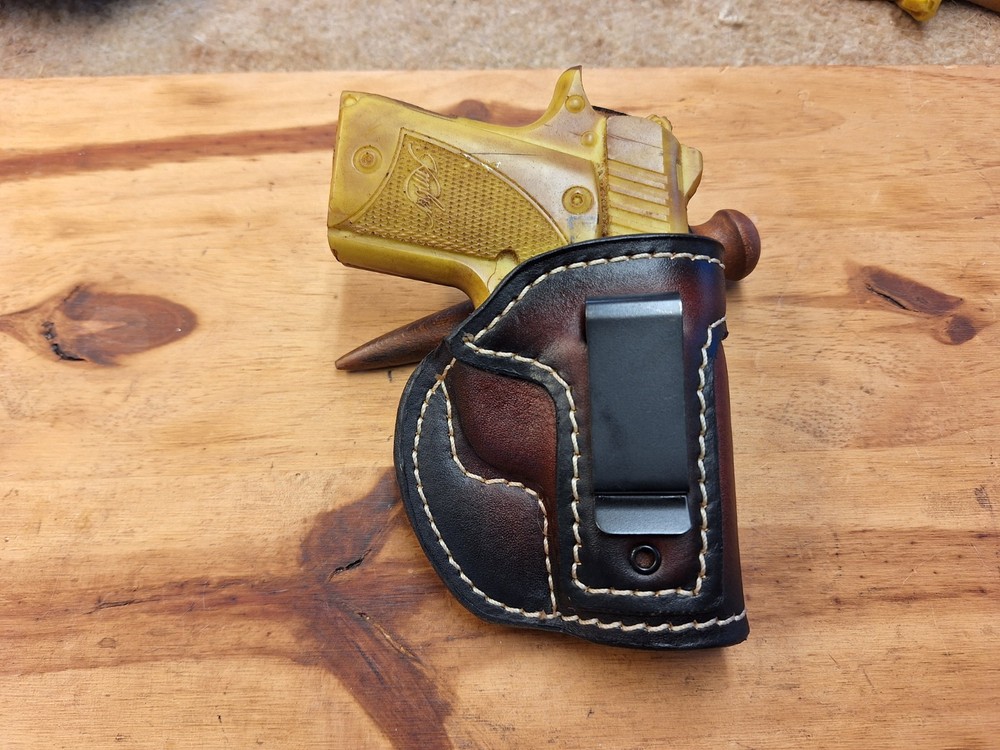 Fits Kimber Micro 9 Leather SUEDE Lined IWB Holster