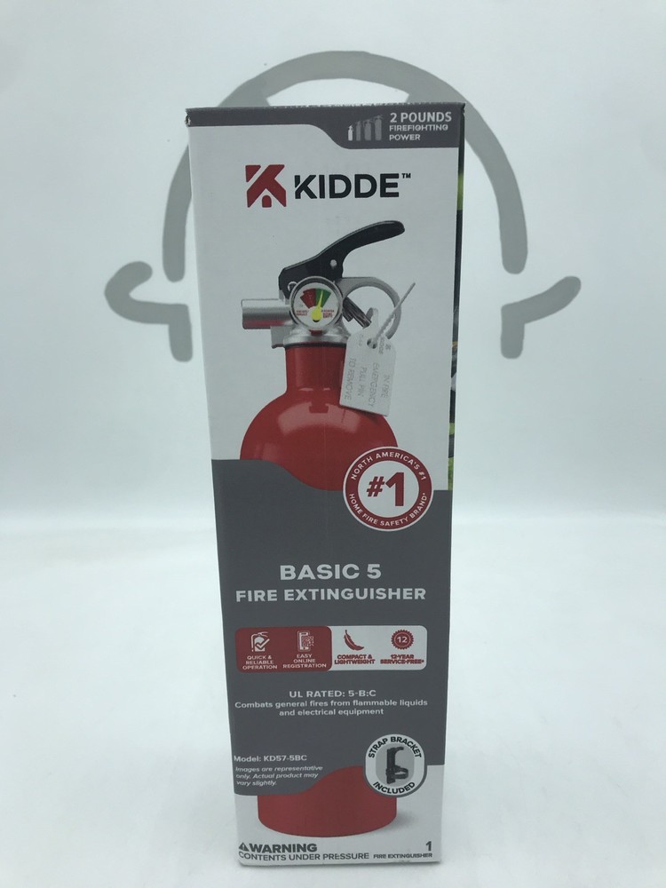 Kidde Fire Extinguisher for Vehicles, Cars, Single Use 5BC Basic 5