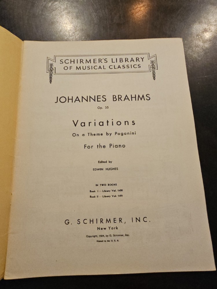 Brahms - Variations - Piano - vol. 1451