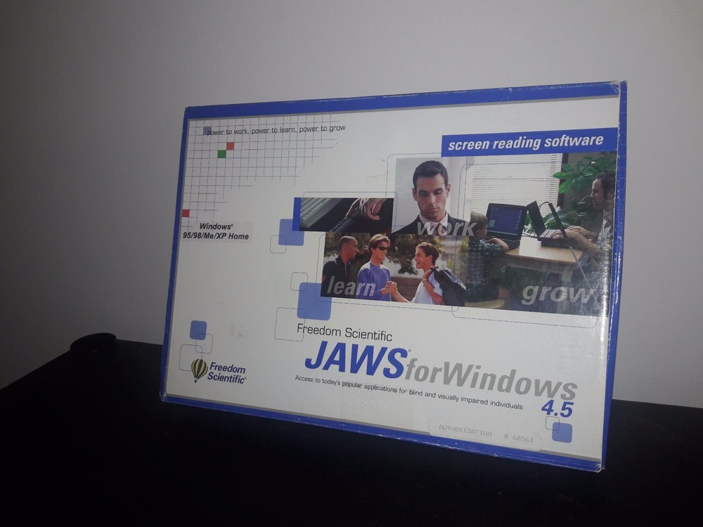Freedom Scientific JAWS Windows 4.5 Screen Reading Software Impaired Braille