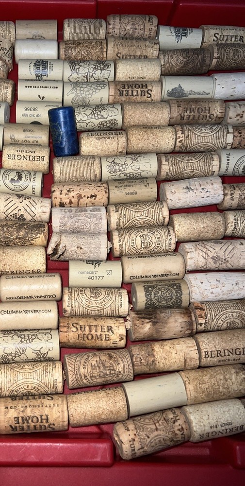 Used Wine Corks Lot 190 Different Corks. Different Sizes. Craft Supplies