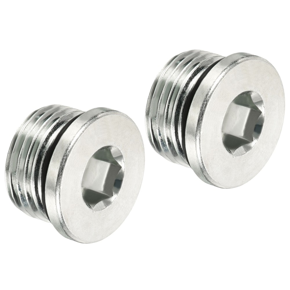2 Pcs 7/8-14UNF Hex Head Pipe Fitting Plug Male Thread 45# Steel Plug