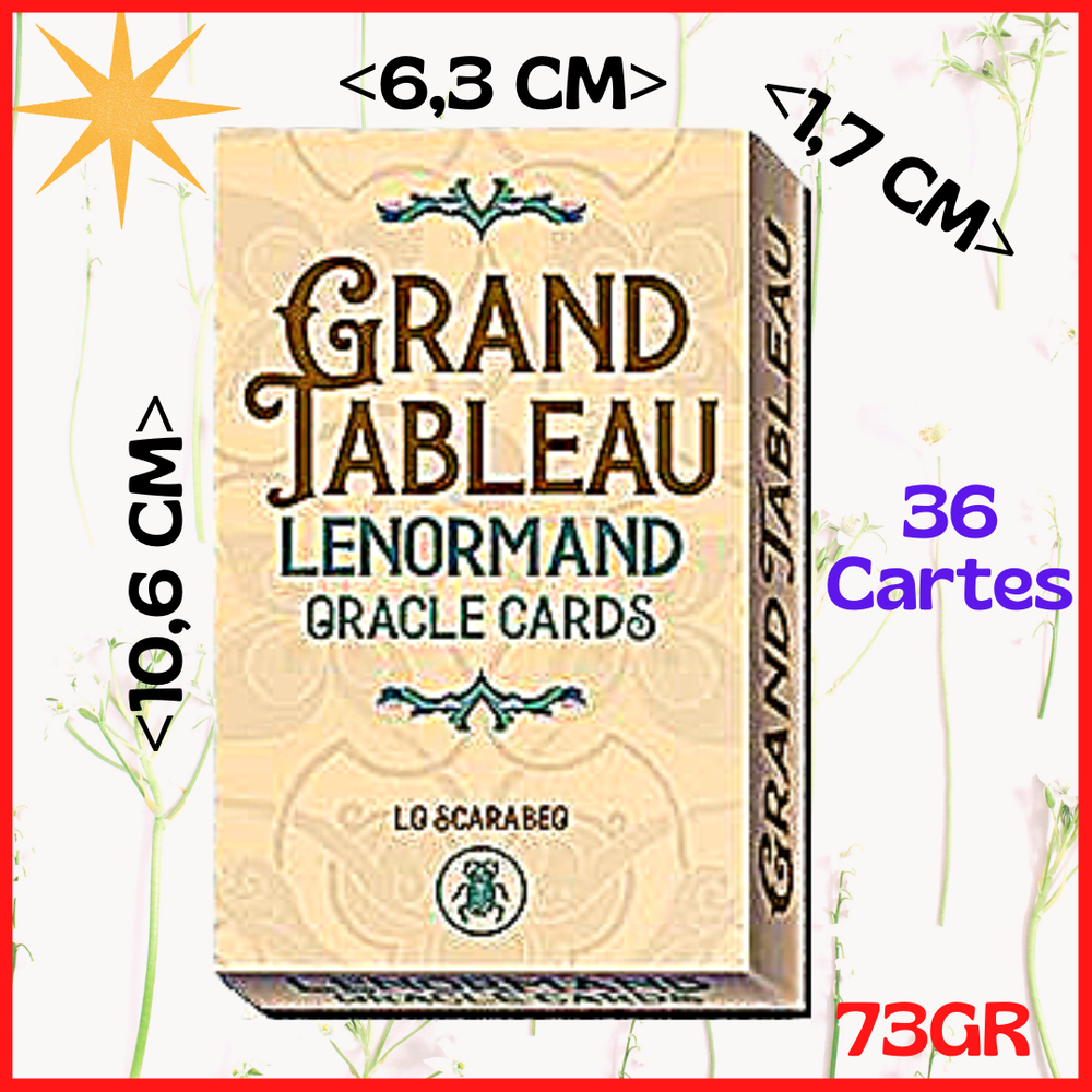 Leormand GRAND TABLEAU Oracle 36Tarot Cards Deck FR engl. Version Divination