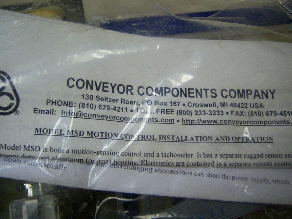 Conveyor Control MSD-2-700BG Conveyor Motion Control Tachometer