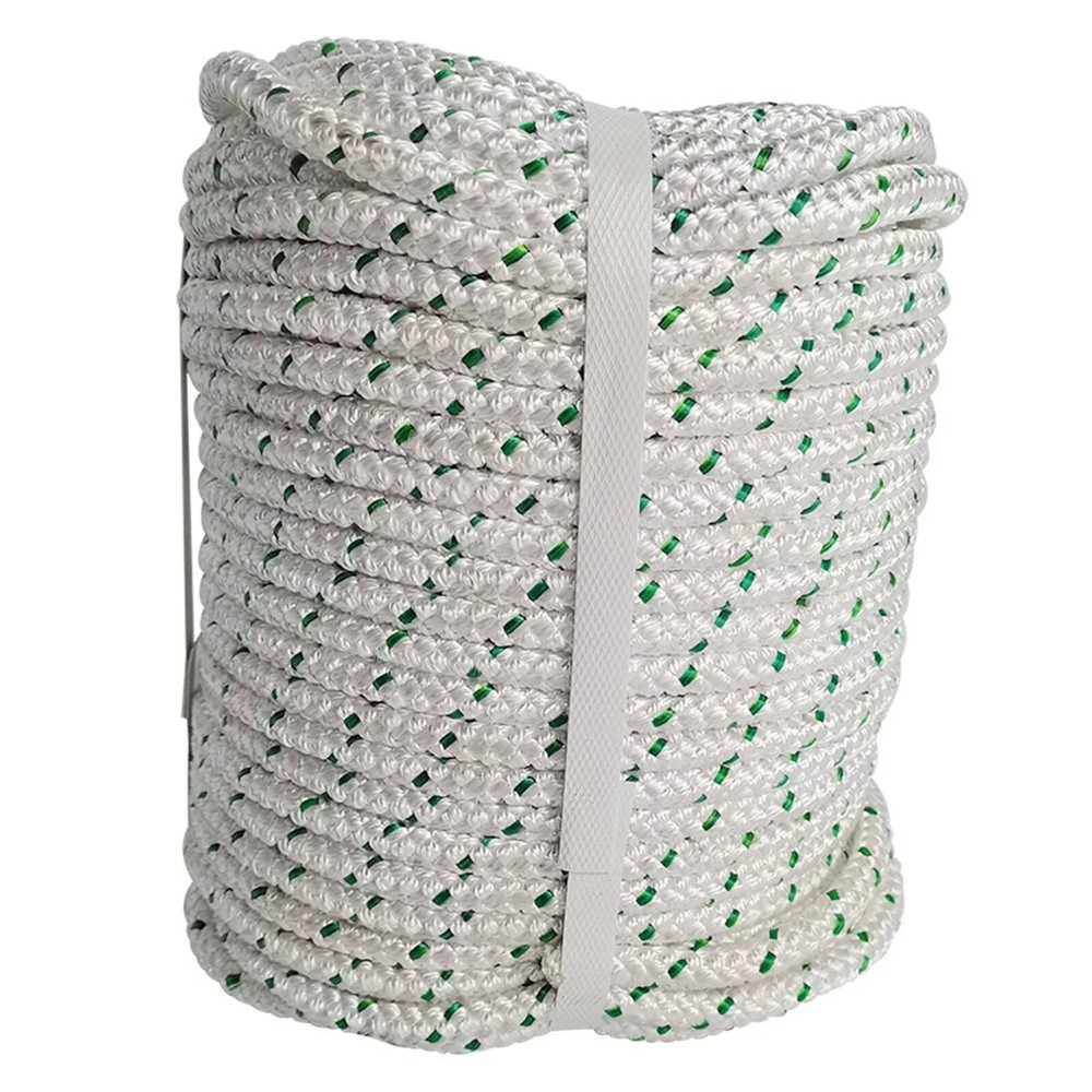 3/8" x 100' Breaking Strength Double Braid Polyester Rope 4800Lbs Heavy Duty
